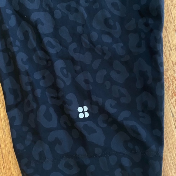 Sweaty Betty XXL Explorer Tapered Athletic Pants Black Leopard Print Pull On - Picture 12 of 13